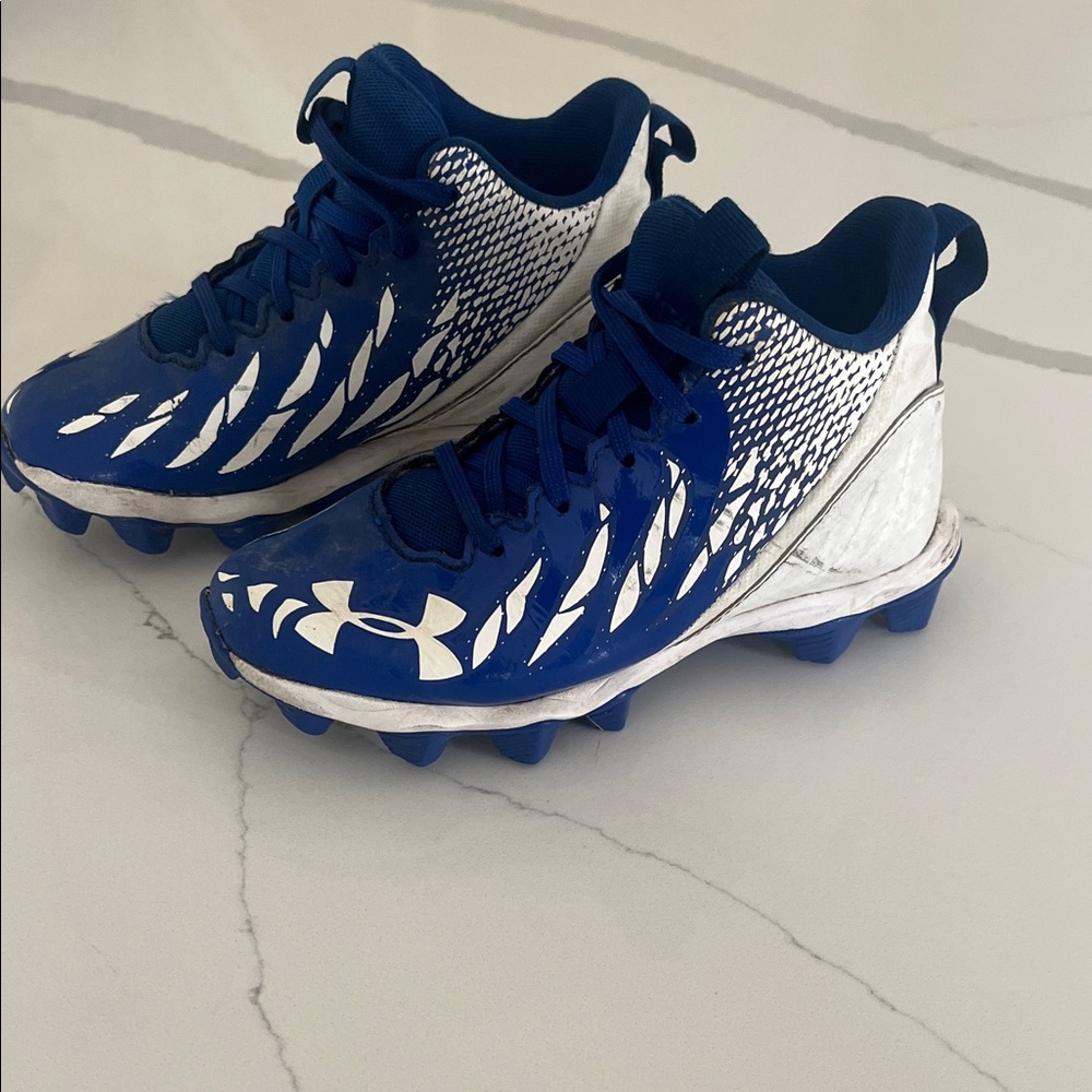 Under Armour Royal Blue and White Sports Cleats
